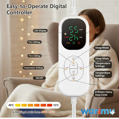 Warmu Electric heated blacket With Foot Pocket